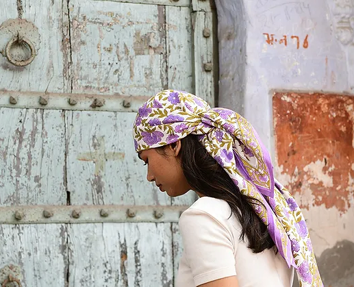 Grand foulard AUGUSTE Lilas