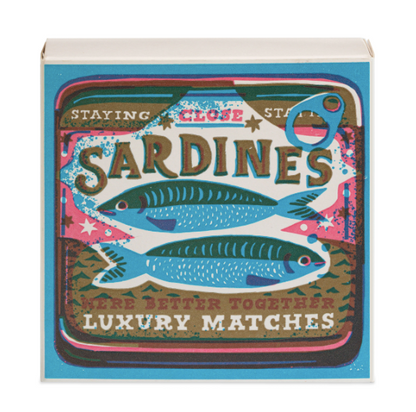 Boîte d’allumettes Better Together Sardines by The Printed Peanut