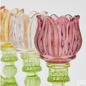 BOUGEOIR EN VERRE TULIPE H17,5 D8
