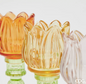 BOUGEOIR EN VERRE TULIPE H17,5 D8