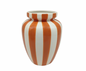 VASE RAYE BLANC/ORANGE 15X19,5CM
