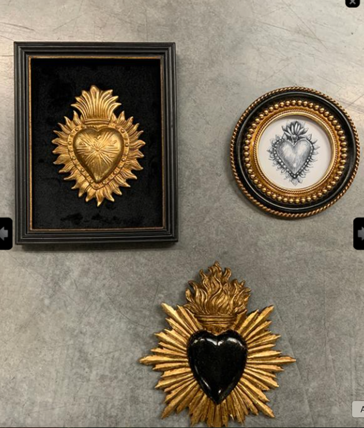 DECO MURALE EX VOTO DORE 14,8X18,8CM