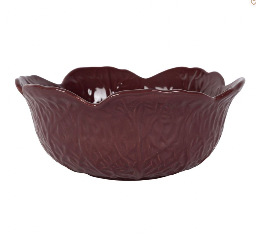 SALADIER CHOU AUBERGINE D27XH11CM GRES