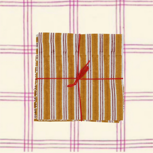 Serviette de table x4 Lou Moutarde