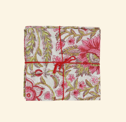 Serviette de table x4 Gypsophil Pasteque