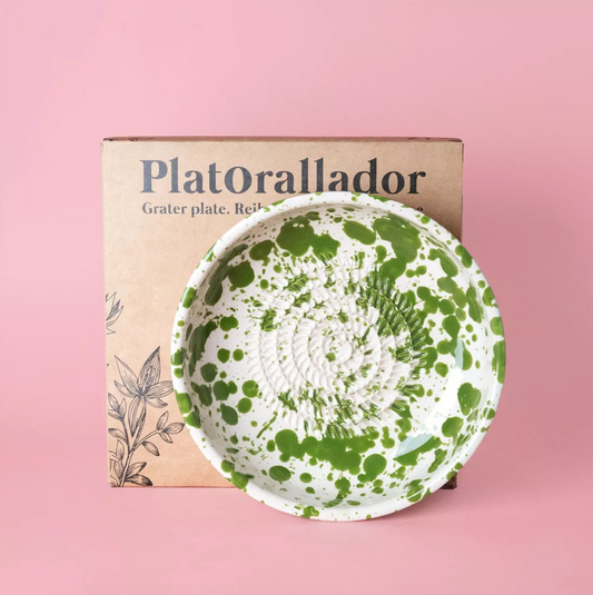GRANDE assiette en céramique râpée + CUILLÈRE GRATUITE / Mousse