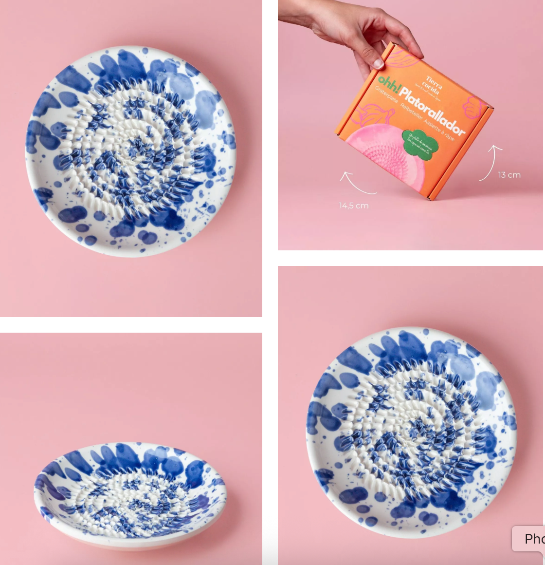 Plat en céramique PETITE Râpe à Ail / Perse