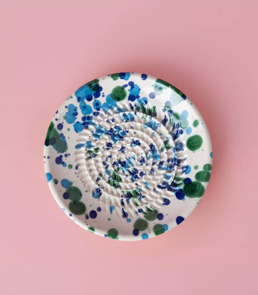 Assiette Céramique Râpe à Ail PETITE / Corail