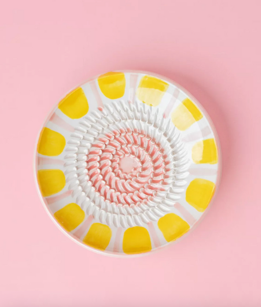 Petite assiette râpe à ail en céramique / Rosa Valentina