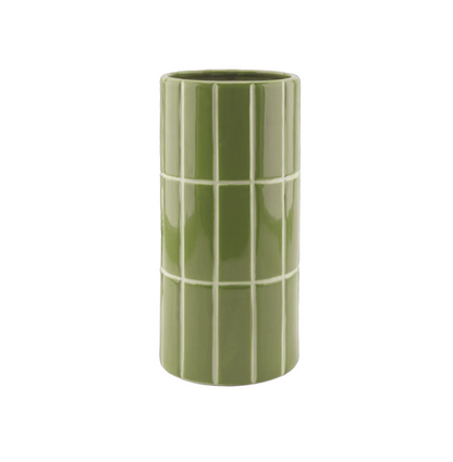 Vase carrelage Kaki D10,5 H23cm