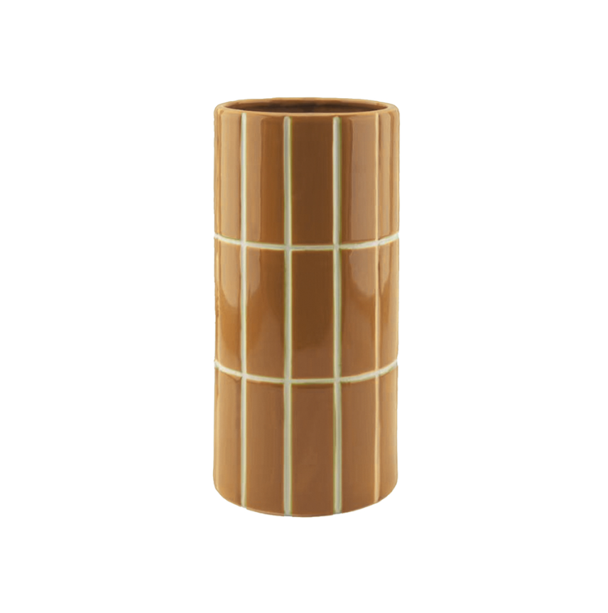 Vase carrelage Ocre D10,5 H23cm