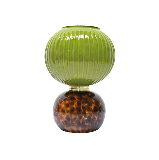 Lampe Adonis pm leopard Kaki D20 H28cm