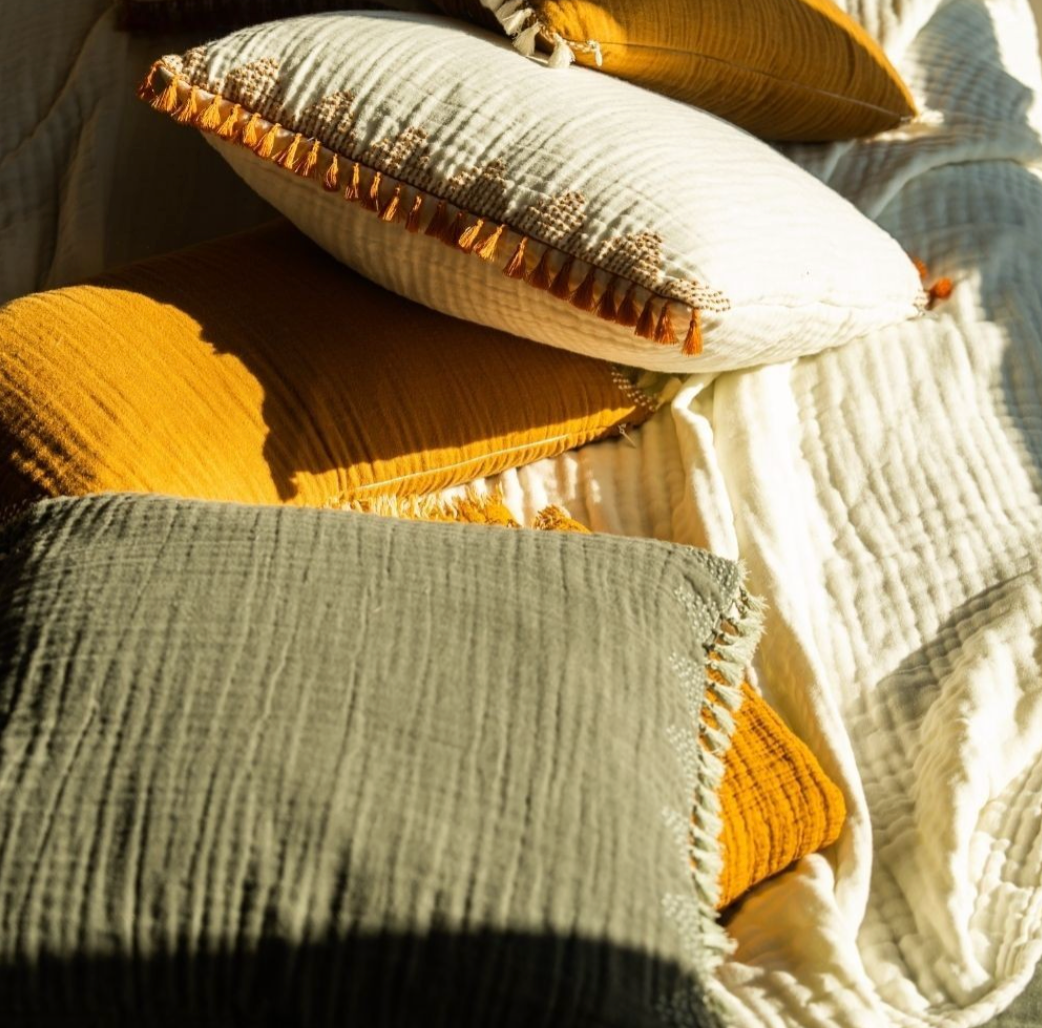 Coussin Salina Kaki/Vert Olive 45x45cm