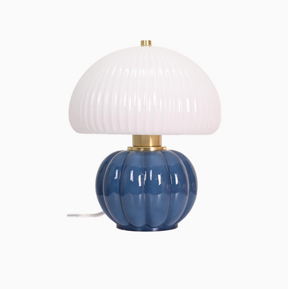 Lampe Madeleine bleu D22 H25cm