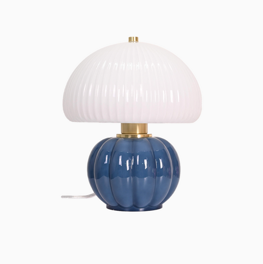 Lampe Madeleine bleu D22 H25cm