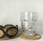 Verre visage D8 H10cm transparent