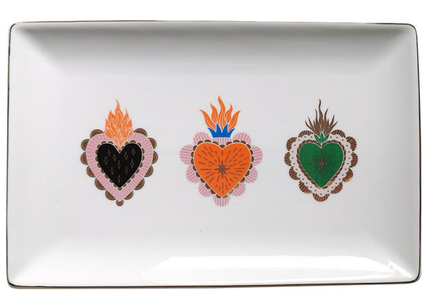 COUPELLE CERAM MOTIF EX VOTO COLOR 25X16,5CM