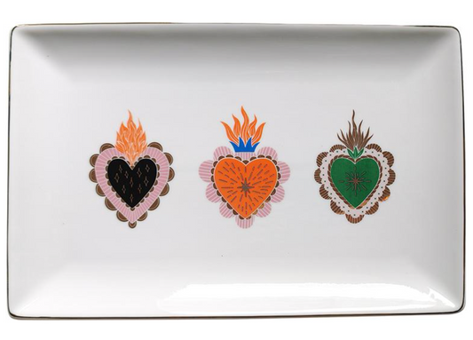 COUPELLE CERAM MOTIF EX VOTO COLOR 25X16,5CM