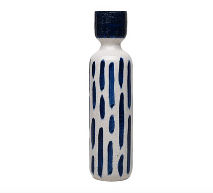 VASE CERAM MOTIF BLEU 9X34.5CM