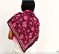 Grand foulard THÉODORA Betterave - Byzantine