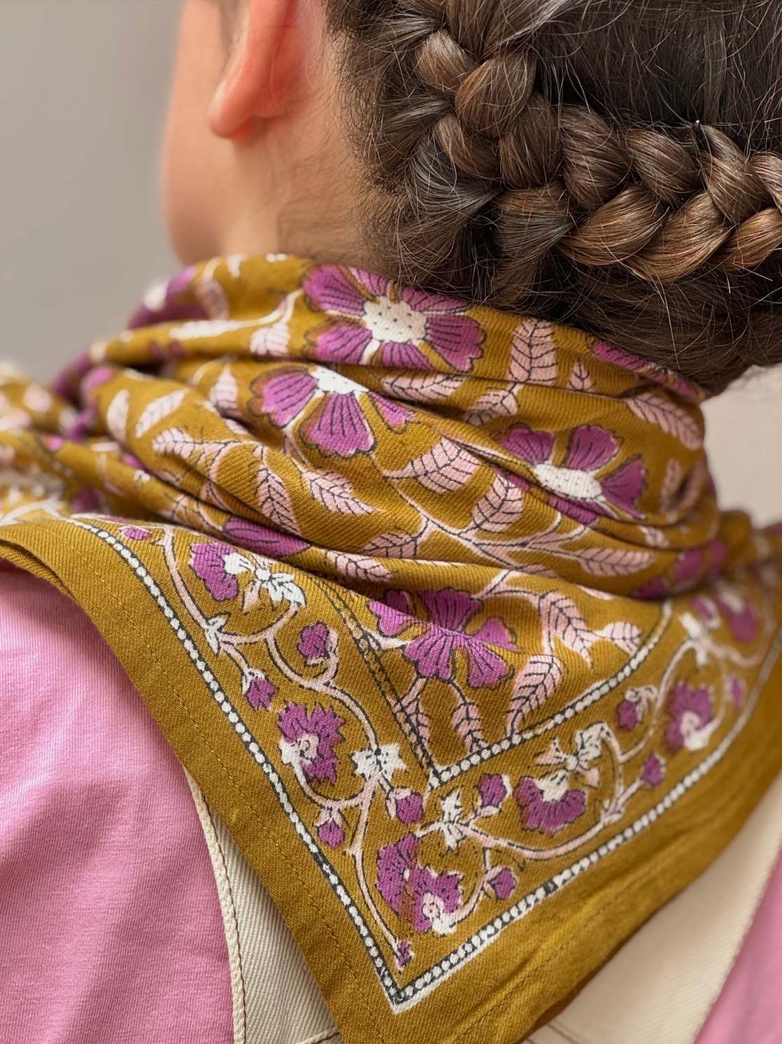 Grand foulard N°115 Caramel - Byzantine