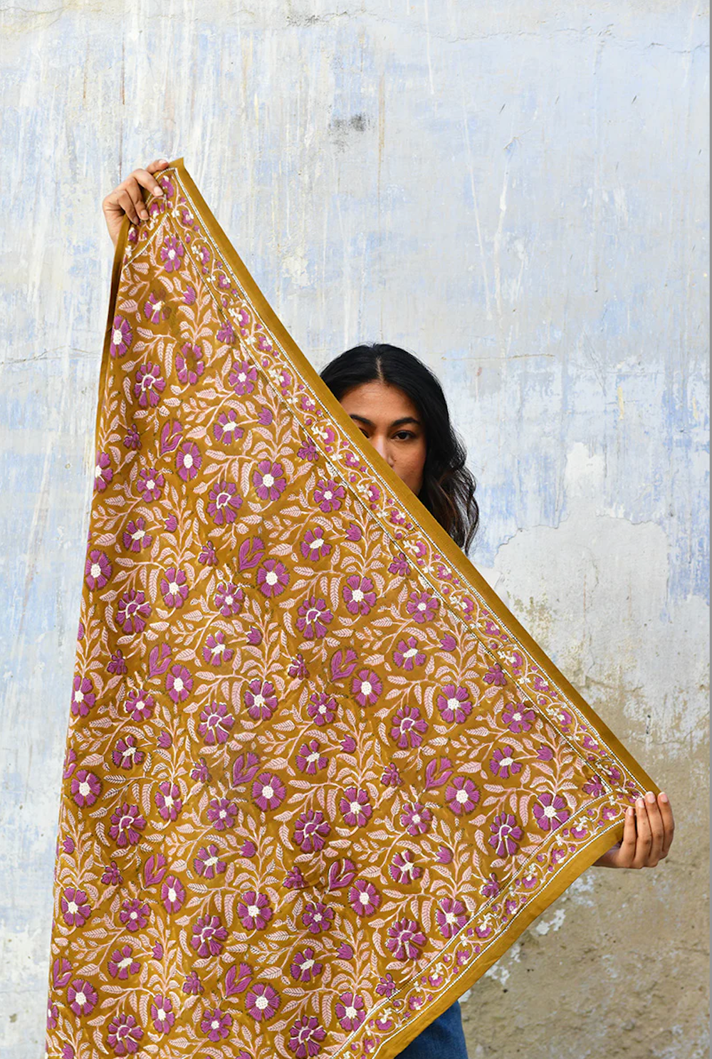 Grand foulard N°115 Caramel - Byzantine