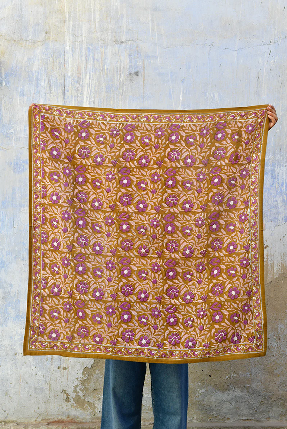 Grand foulard N°115 Caramel - Byzantine