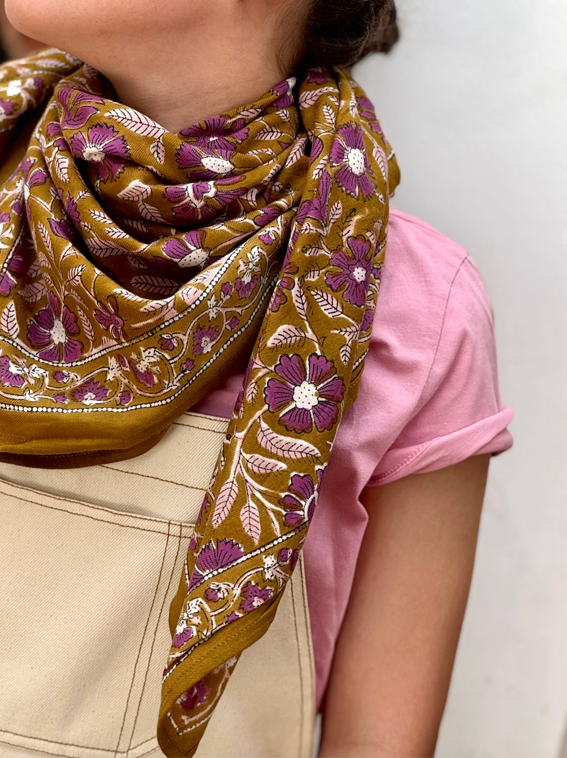 Grand foulard N°115 Caramel - Byzantine