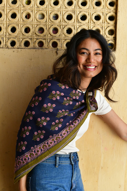 Grand foulard ANTIGONE Nuit - Byzantine