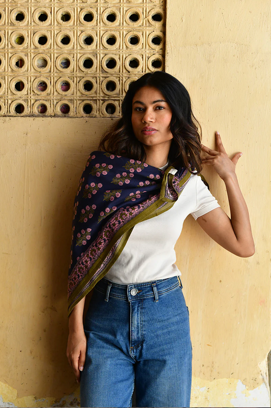Grand foulard ANTIGONE Nuit - Byzantine