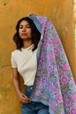 Grand foulard ANI Bleu - Byzantine