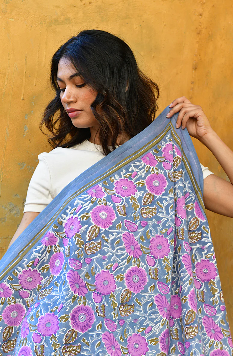 Grand foulard ANI Bleu - Byzantine