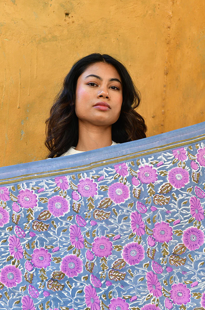 Grand foulard ANI Bleu - Byzantine