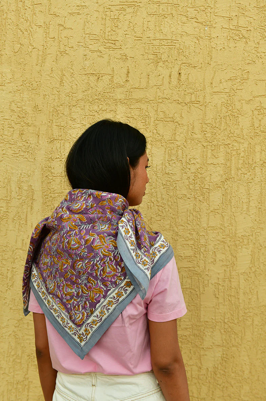 Grand foulard TOTILA Prune - Byzantine
