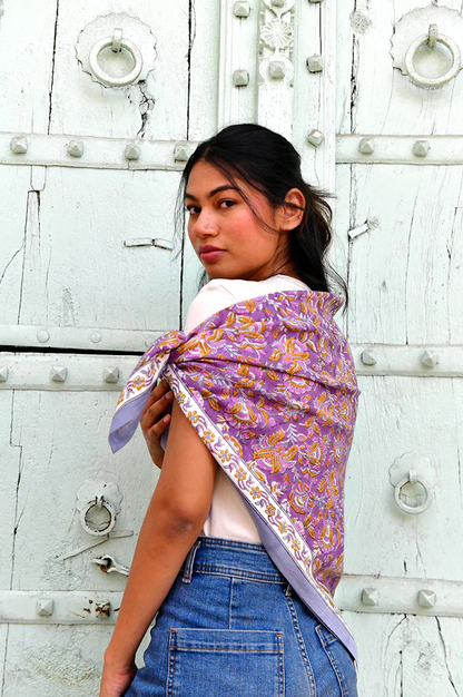 Grand foulard TOTILA Prune - Byzantine