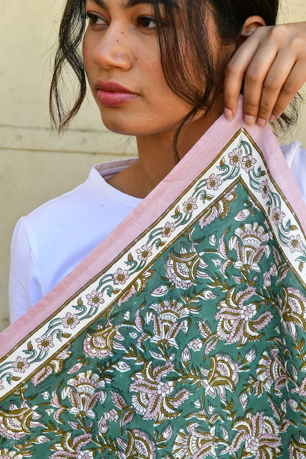 Grand foulard TOTILA Vert - Byzantine