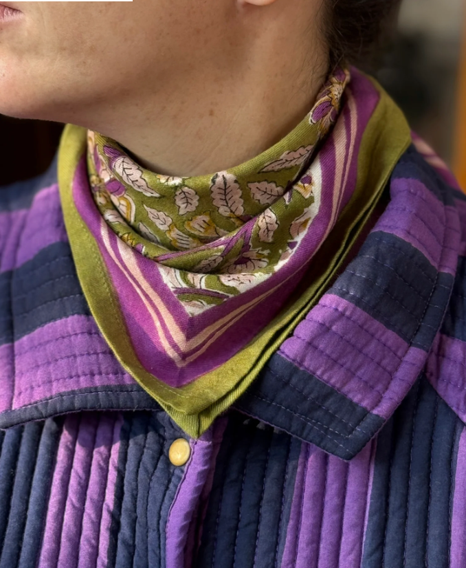 Petit foulard CARTHAGE Kaki - Byzantine