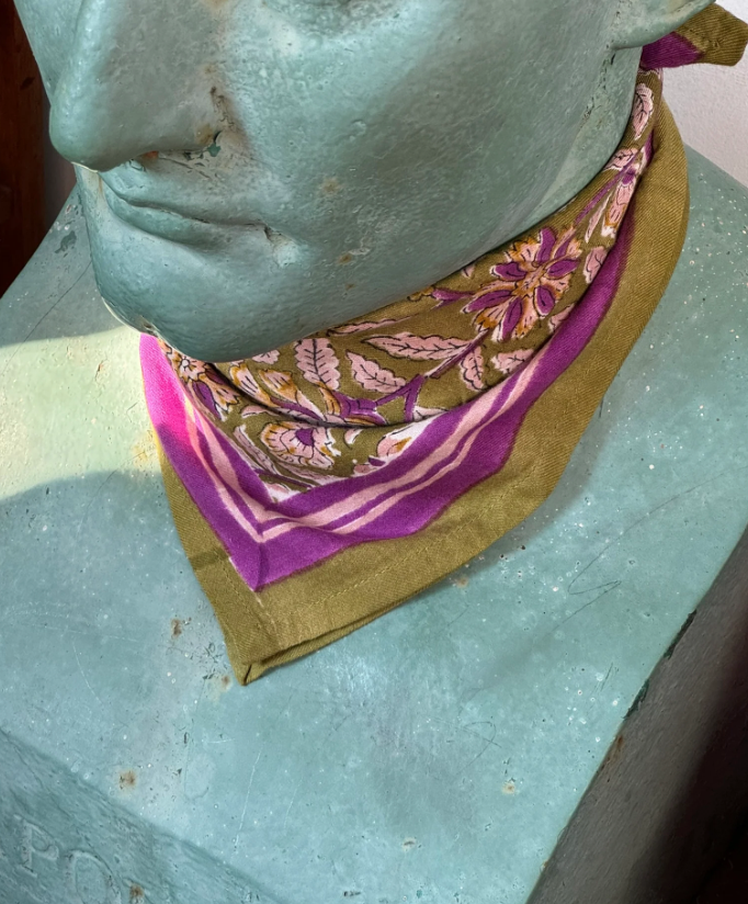 Petit foulard CARTHAGE Kaki - Byzantine