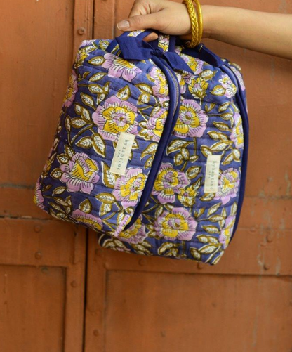 Trousse de toilette femme XL - N°113 Bleu - Byzantine