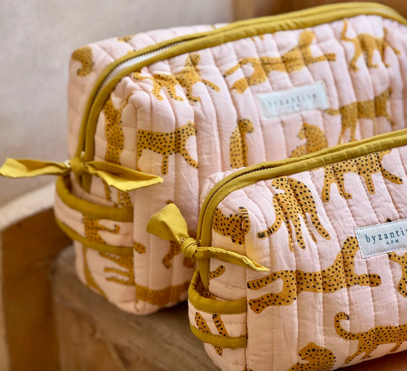 Trousse de toilette femme XL - Fauve Rose - Byzantine