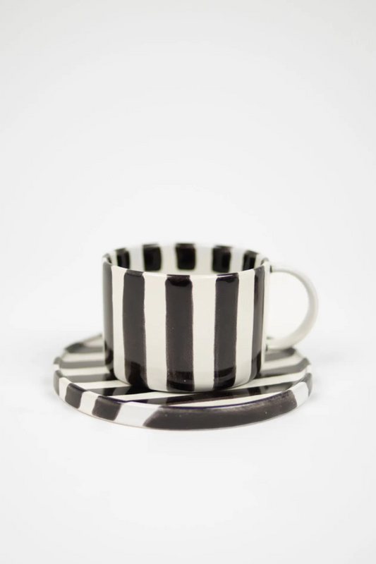 Tasse & sous-tasse Monica noir