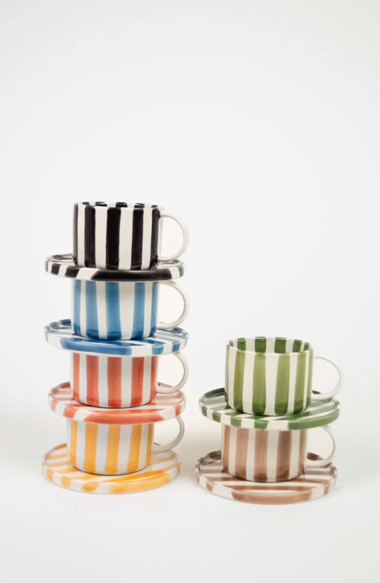 Tasse & sous-tasse Monica noir