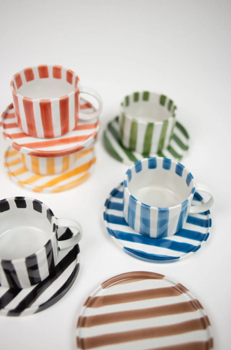 Tasse & sous-tasse Monica noir
