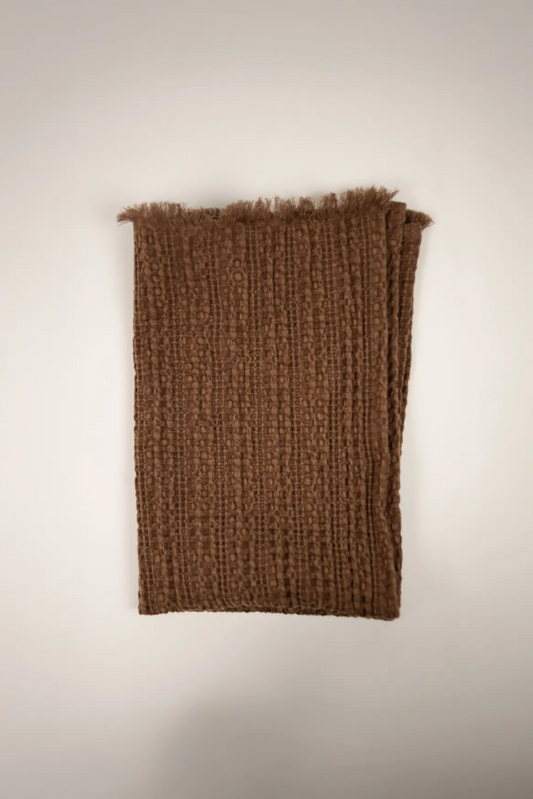 Torchon Elise brun/orange 45x65cm