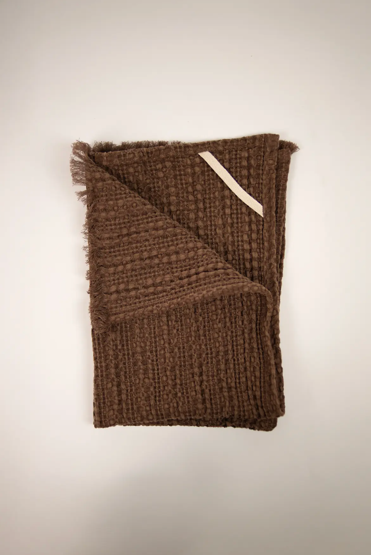 Torchon Elise brun/orange 45x65cm