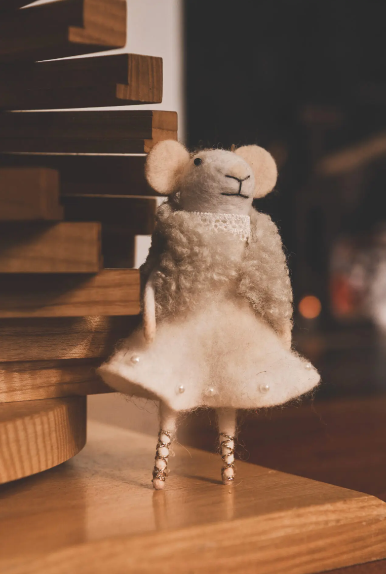 Souris blanches - Chaussette de Noël
