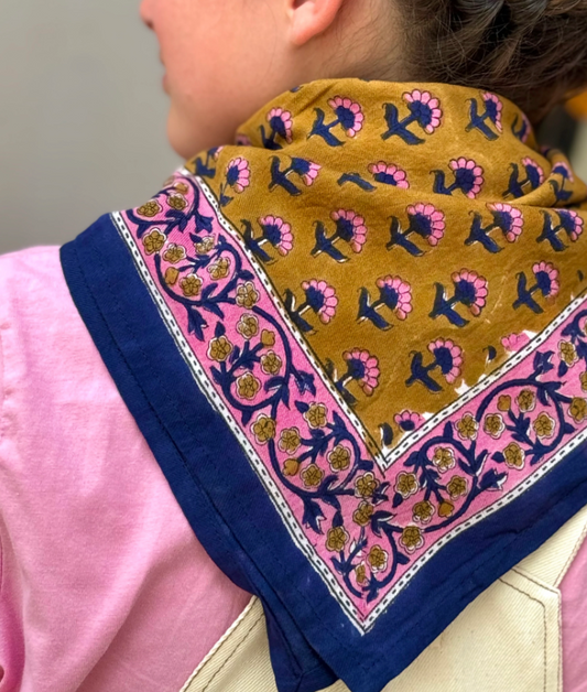 Grand foulard SELENE FAUVE- Byzantine