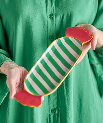 Assiette de service Caramella , Verte, Grès
