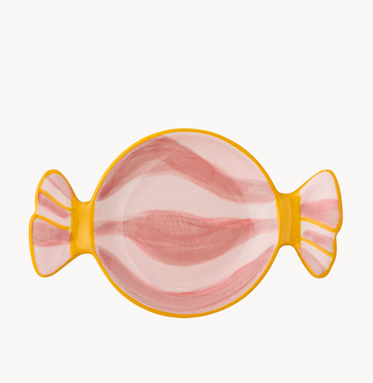 Petit plat Caramella, Rose, Grès