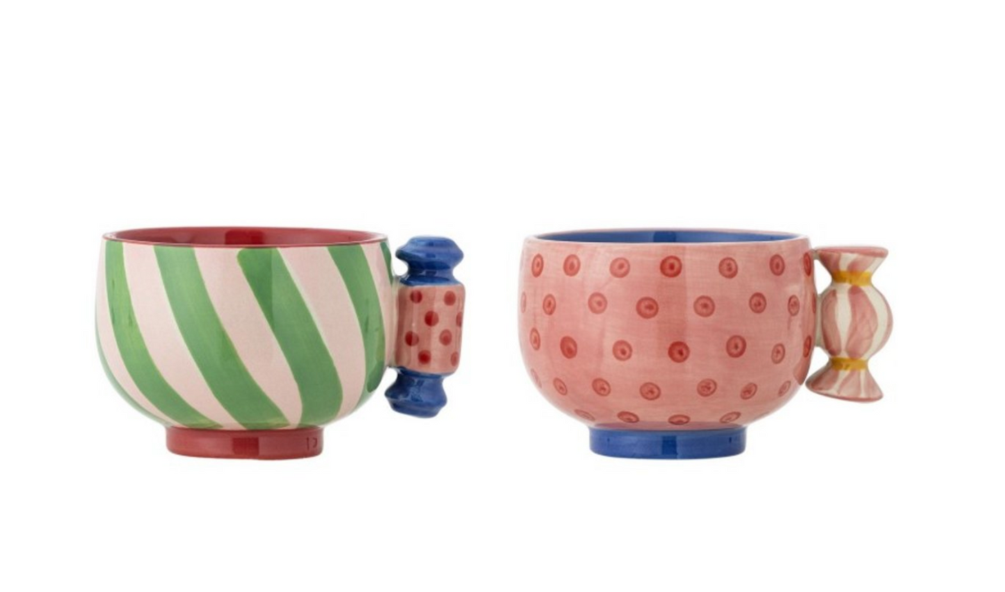 Tasse à café grès peint Caramella